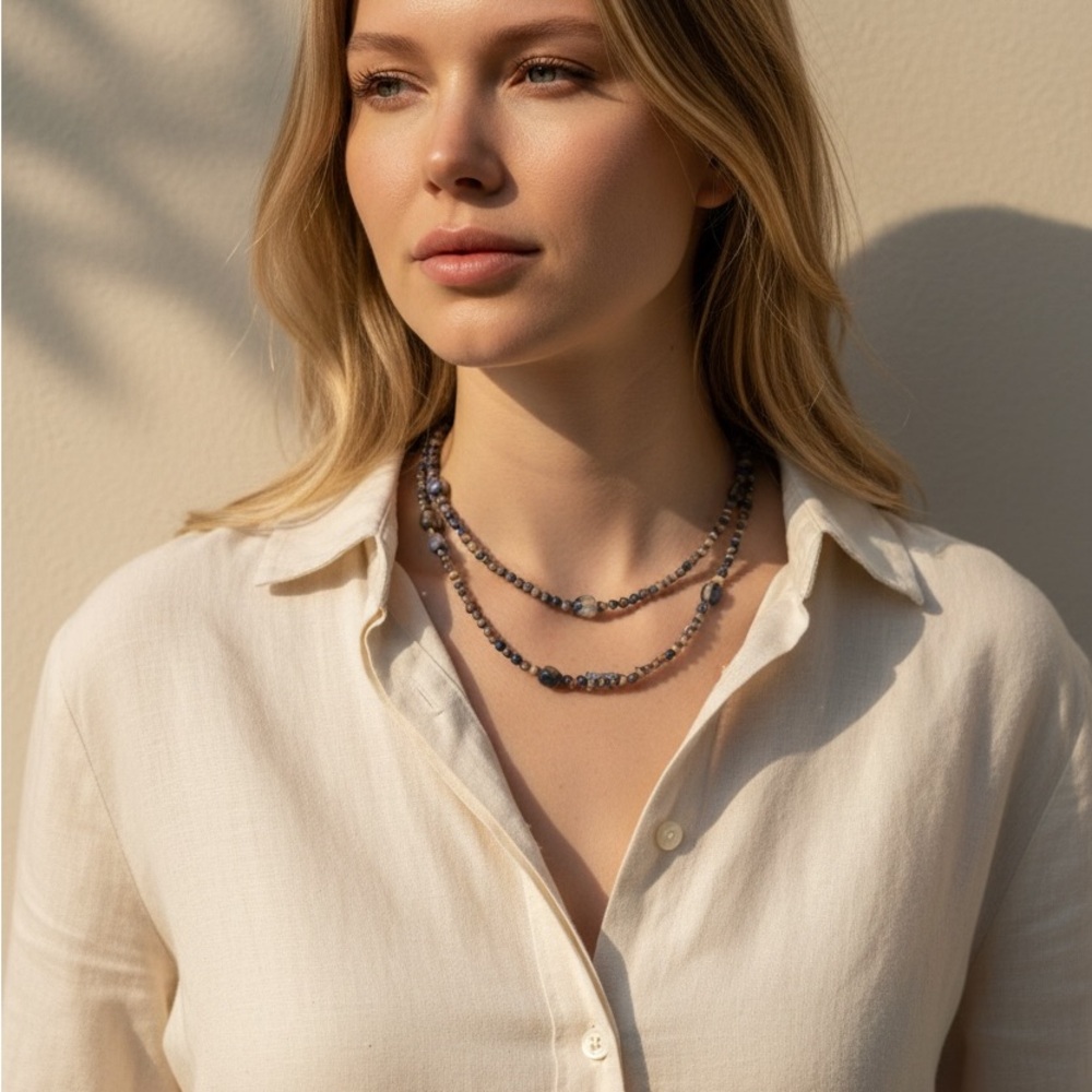 .925 Sterling Silver Tigers Eye Beaded necklace spiritual powerful crystals